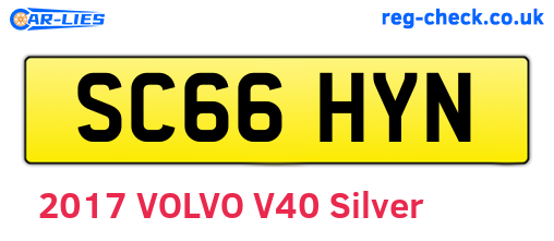 SC66HYN are the vehicle registration plates.
