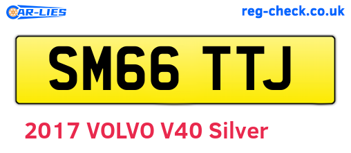 SM66TTJ are the vehicle registration plates.