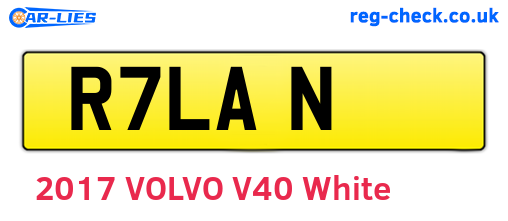 R7LAN are the vehicle registration plates.
