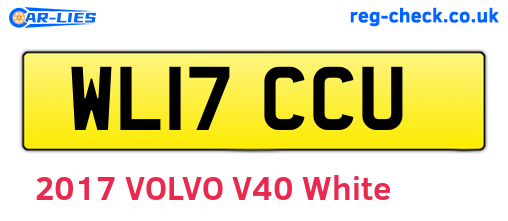 WL17CCU are the vehicle registration plates.