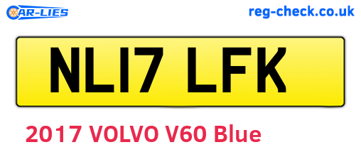 NL17LFK are the vehicle registration plates.