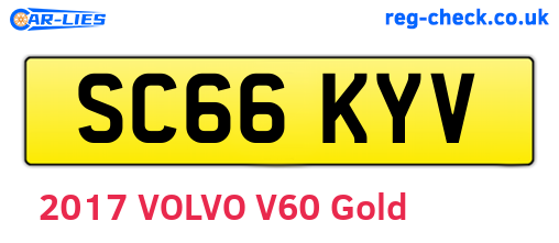 SC66KYV are the vehicle registration plates.