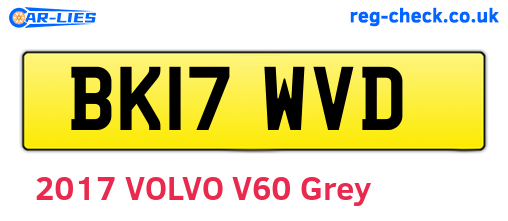 BK17WVD are the vehicle registration plates.