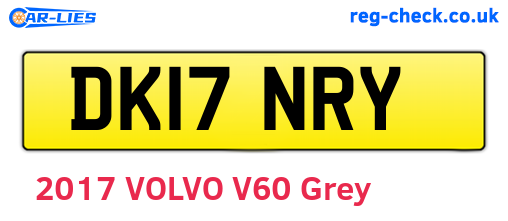 DK17NRY are the vehicle registration plates.
