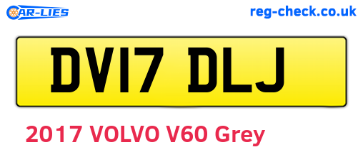 DV17DLJ are the vehicle registration plates.