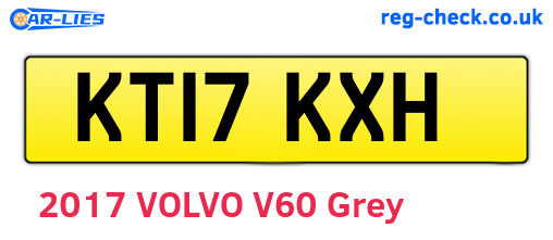 KT17KXH are the vehicle registration plates.