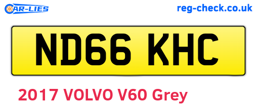 ND66KHC are the vehicle registration plates.