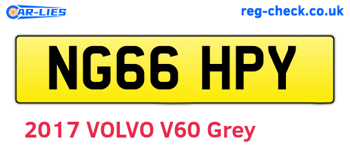NG66HPY are the vehicle registration plates.