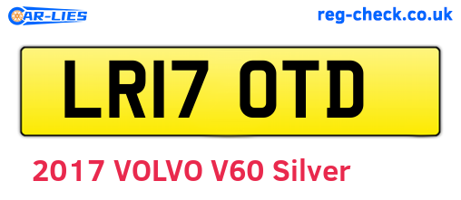 LR17OTD are the vehicle registration plates.