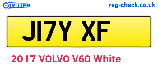 J17YXF are the vehicle registration plates.