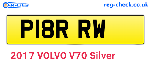 P18RRW are the vehicle registration plates.