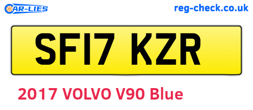 SF17KZR are the vehicle registration plates.