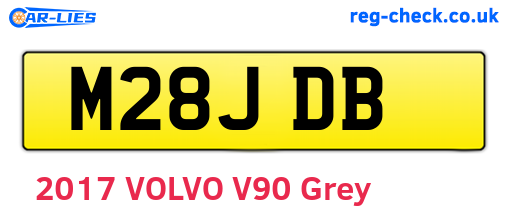 M28JDB are the vehicle registration plates.