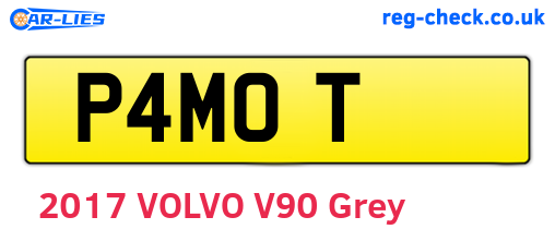 P4MOT are the vehicle registration plates.