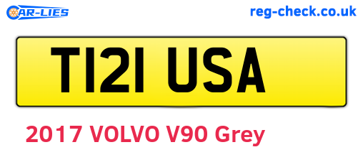T121USA are the vehicle registration plates.