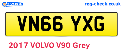 VN66YXG are the vehicle registration plates.