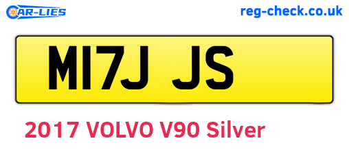 M17JJS are the vehicle registration plates.