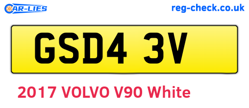 GSD43V are the vehicle registration plates.