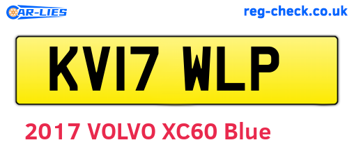 KV17WLP are the vehicle registration plates.