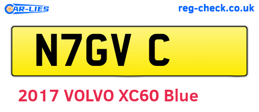 N7GVC are the vehicle registration plates.