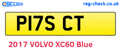 P17SCT are the vehicle registration plates.
