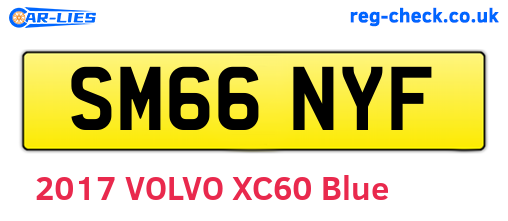 SM66NYF are the vehicle registration plates.