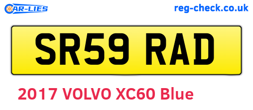 SR59RAD are the vehicle registration plates.
