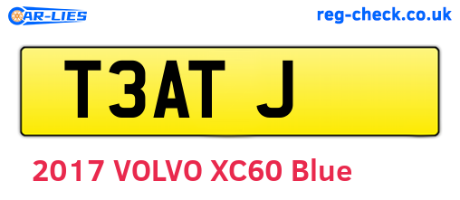 T3ATJ are the vehicle registration plates.