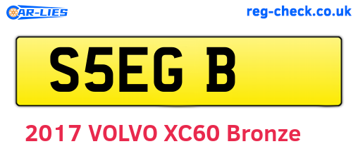 S5EGB are the vehicle registration plates.