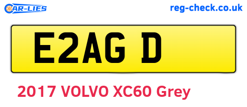 E2AGD are the vehicle registration plates.