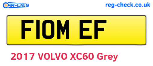 F10MEF are the vehicle registration plates.