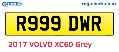 R999DWR are the vehicle registration plates.