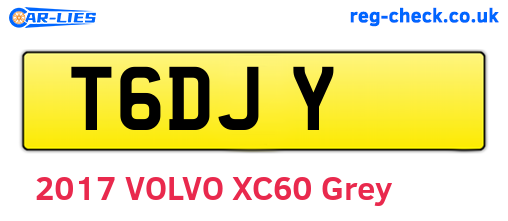 T6DJY are the vehicle registration plates.