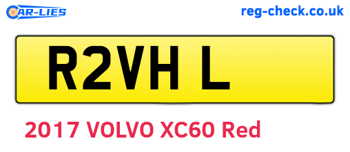 R2VHL are the vehicle registration plates.