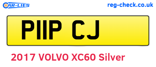 P11PCJ are the vehicle registration plates.