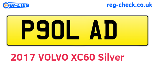 P90LAD are the vehicle registration plates.