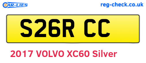 S26RCC are the vehicle registration plates.