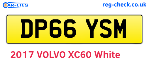 DP66YSM are the vehicle registration plates.
