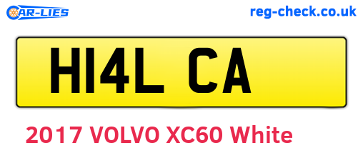 H14LCA are the vehicle registration plates.