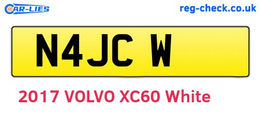 N4JCW are the vehicle registration plates.
