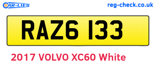 RAZ6133 are the vehicle registration plates.