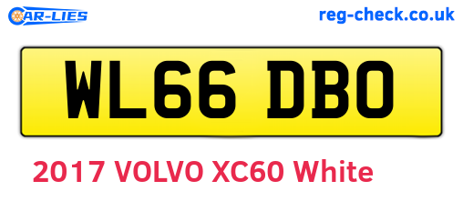 WL66DBO are the vehicle registration plates.