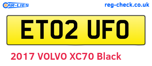 ET02UFO are the vehicle registration plates.