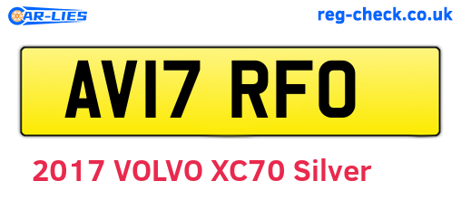 AV17RFO are the vehicle registration plates.