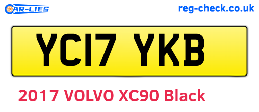 YC17YKB are the vehicle registration plates.