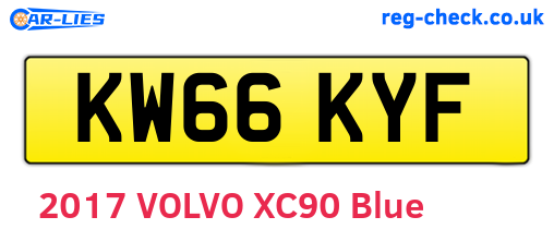 KW66KYF are the vehicle registration plates.