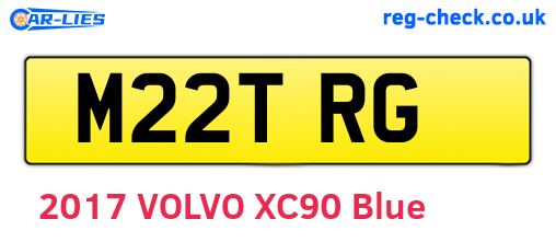M22TRG are the vehicle registration plates.