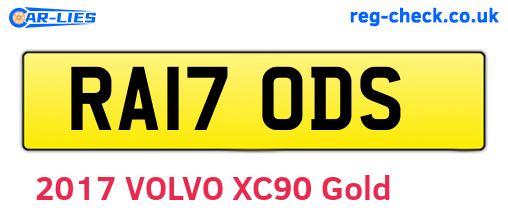 RA17ODS are the vehicle registration plates.