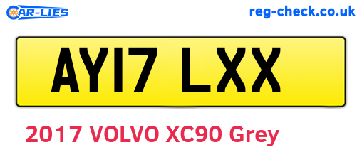AY17LXX are the vehicle registration plates.