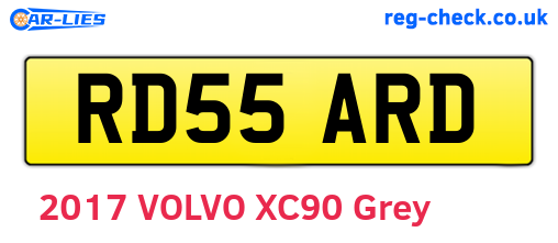 RD55ARD are the vehicle registration plates.